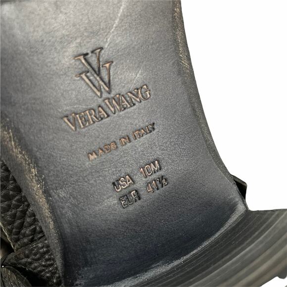 Vera Wang Natasha Biker Booties with Chain and Buckles Black Size 10M - Picture 9 of 9